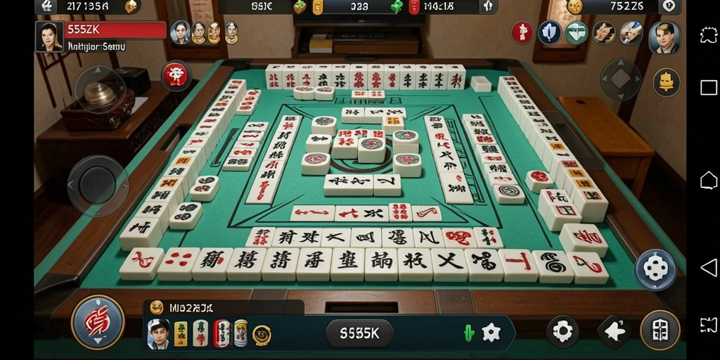 Screenshot menunjukkan pengalaman seru bermain Mahjong di 555ZK.