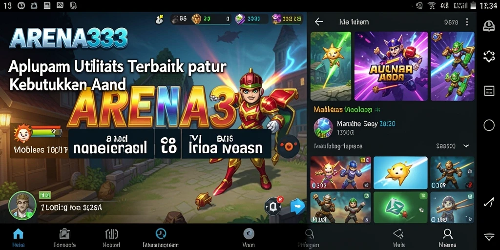 Tampilan antarmuka pengguna ARENA333 yang intuitif dan menarik.