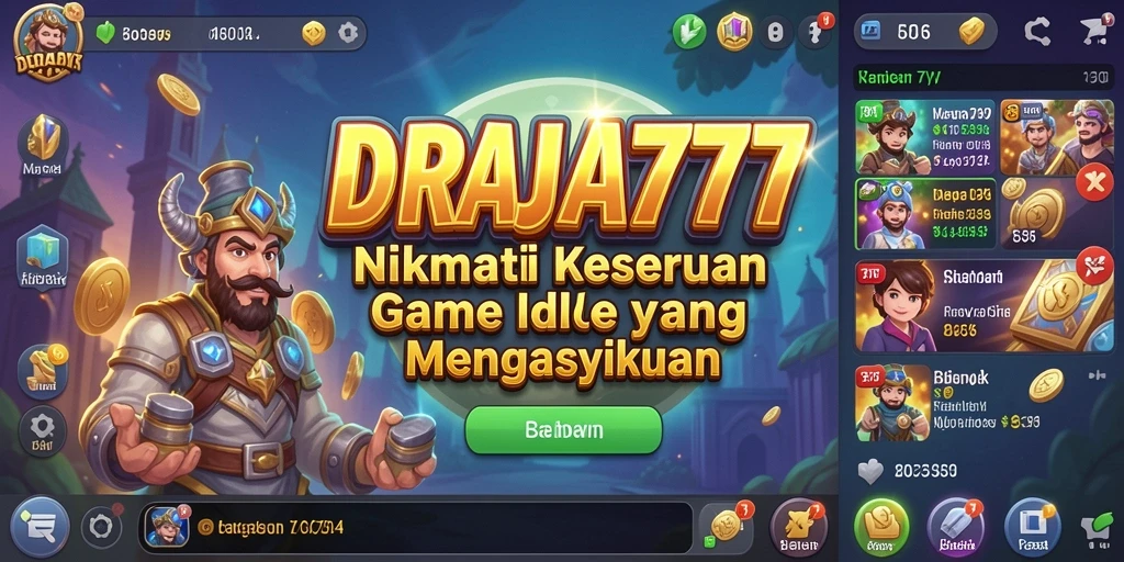 Screenshot DRAJA777 menunjukkan gameplay Idle yang menarik dan menawan.
