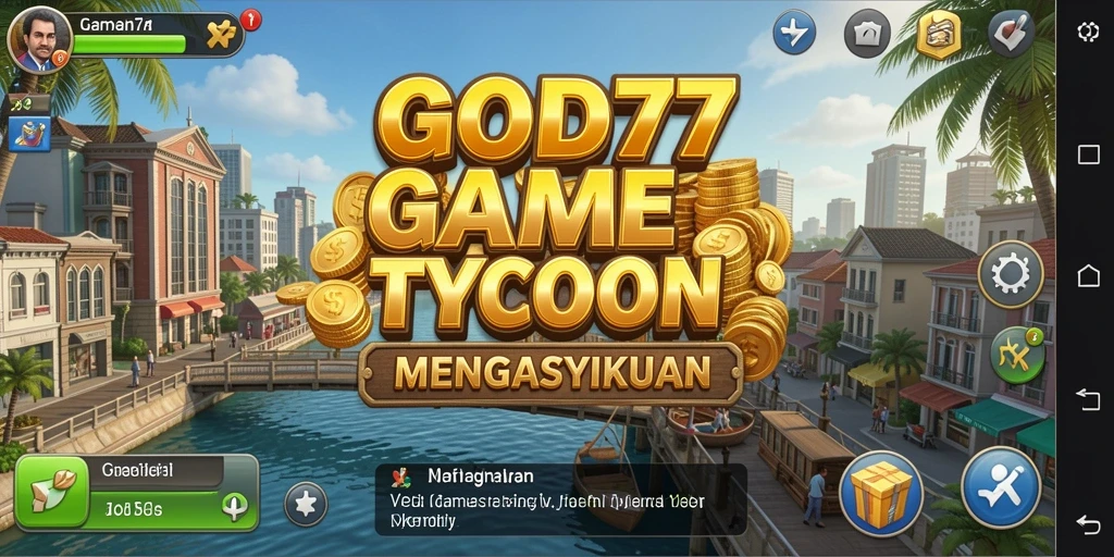 Tangkapan layar utama GOD77 menampilkan gameplay Tycoon yang seru.