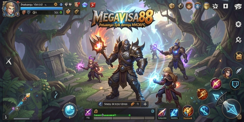Tampilan gameplay seru dan interaksi antar karakter di MEGAVISA88.