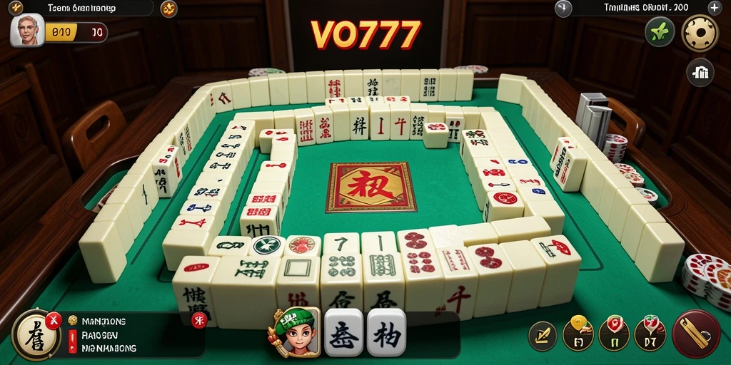 Screenshot VO777 menampilkan gameplay Mahjong yang seru dan interaktif.